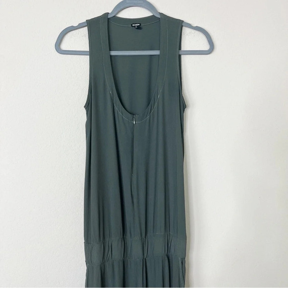 Monrow × Revolve Crepe Zip Jumpsuit Camo Green Lightweight Pockets Jumper - Picture 5 of 12